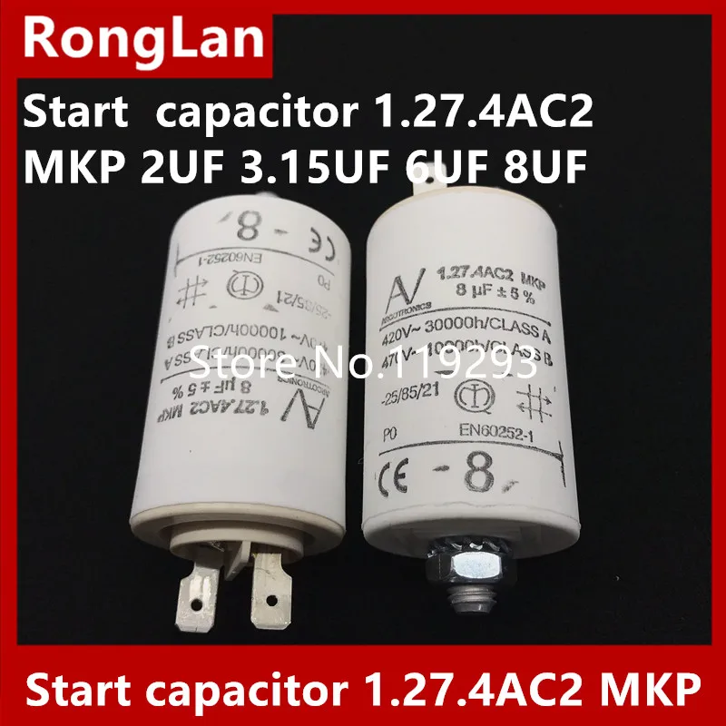 

[BELLA] [New Original] ARCOTRONICS Motor inverter start capacitor 1.27.4AC2 MKP 2UF 3.15UF 6UF 8UF