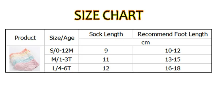 socks size chart