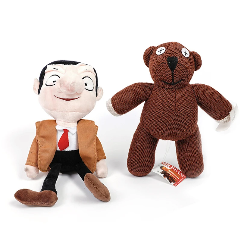 2 шт./лот Kawaii Mr Bean плюшевый медведь плюшевый милый набитый игрушка Mr. Игрушечные бобы подарок для детей рождественские подарки