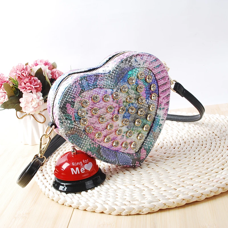 

Diamond Totes Heart Shape Mini Handbags Women Bags Design Chain Crossbody Bag Handle Shoulder Bag Girls For Party 546