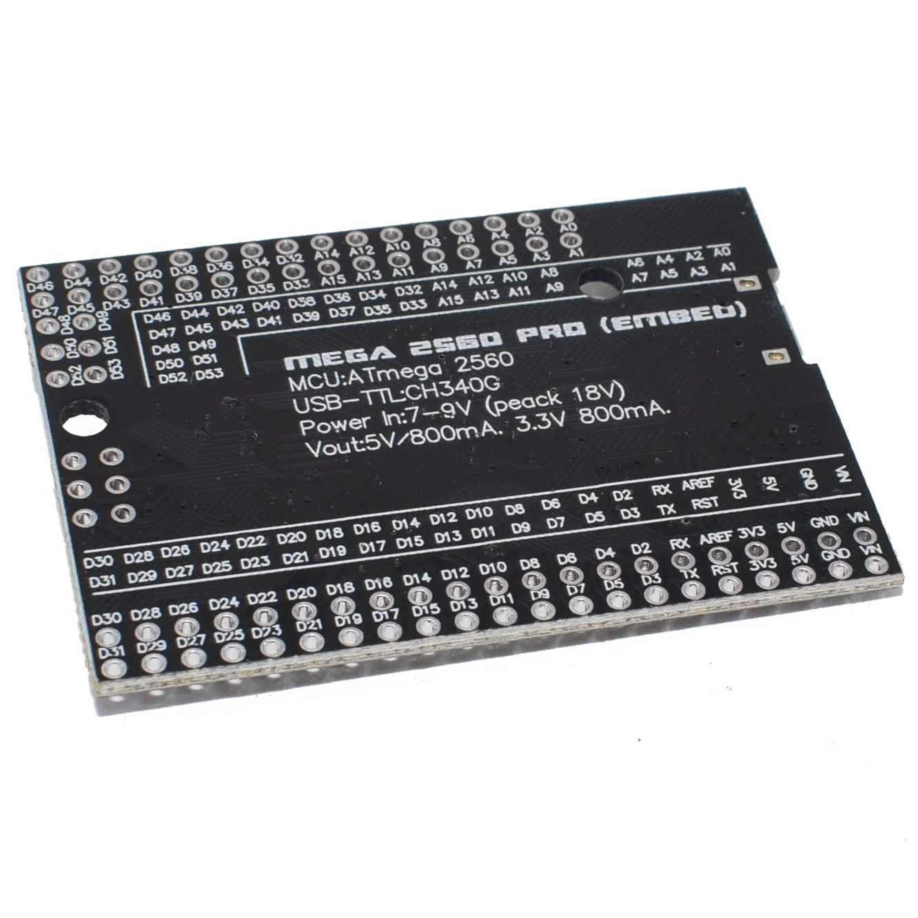 10 шт. Мега 2560 PRO встроенный CH340G/ATMEGA2560-16AU чип с штекерами, совместимый для arduino Mega2560 DIY