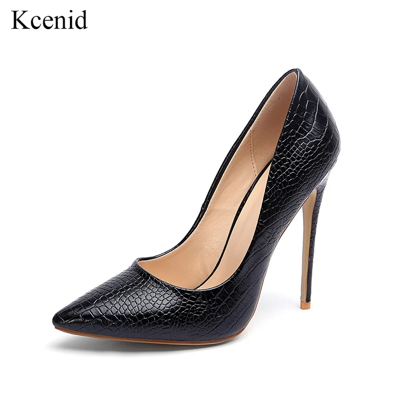 

Kcenid Plus size 33-45 women stiletto pumps fashion high heels women pumps classic design black red wine sexy women dress shoes