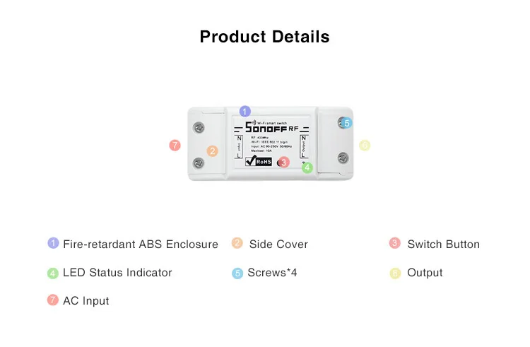 SONOFF RF умный дом автоматизация WiFi беспроводной переключатель с дистанционным управлением таймер Diy AC 90-250 V 220 V 433 mHz приложение Ewelink