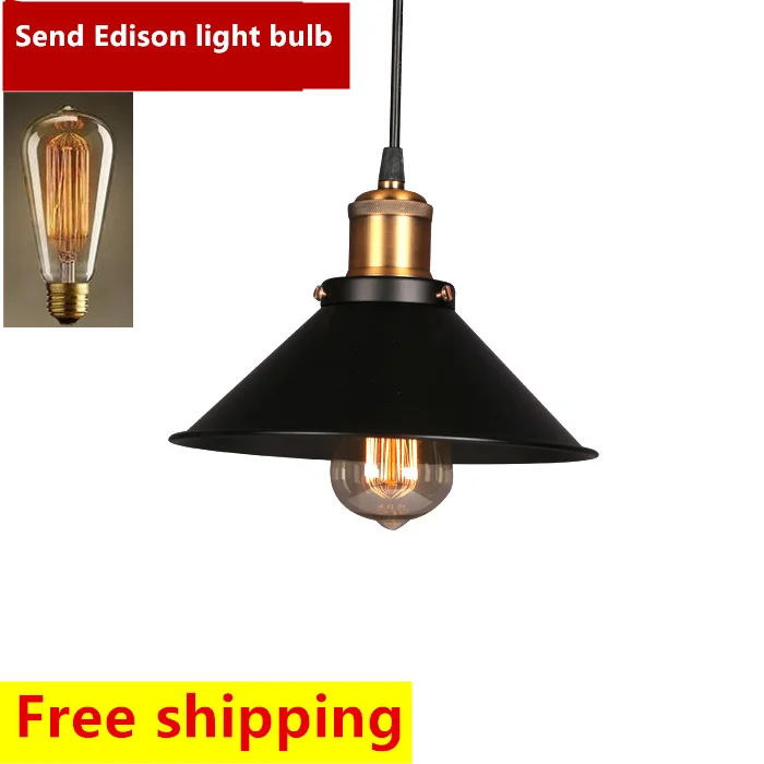 

High quality Vintage Industrial Lighting Copper Lamp Holder Pendant Light American Aisle Lights Lamp Edison Bulb 110V-220V