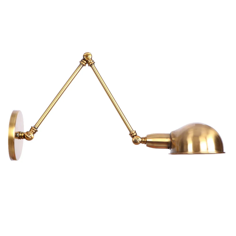 

Bronze Iron American Village Wall Lamp E27 Bulb with lampshade restaurant led wall lamp bar Bedroom wall light RWL0023