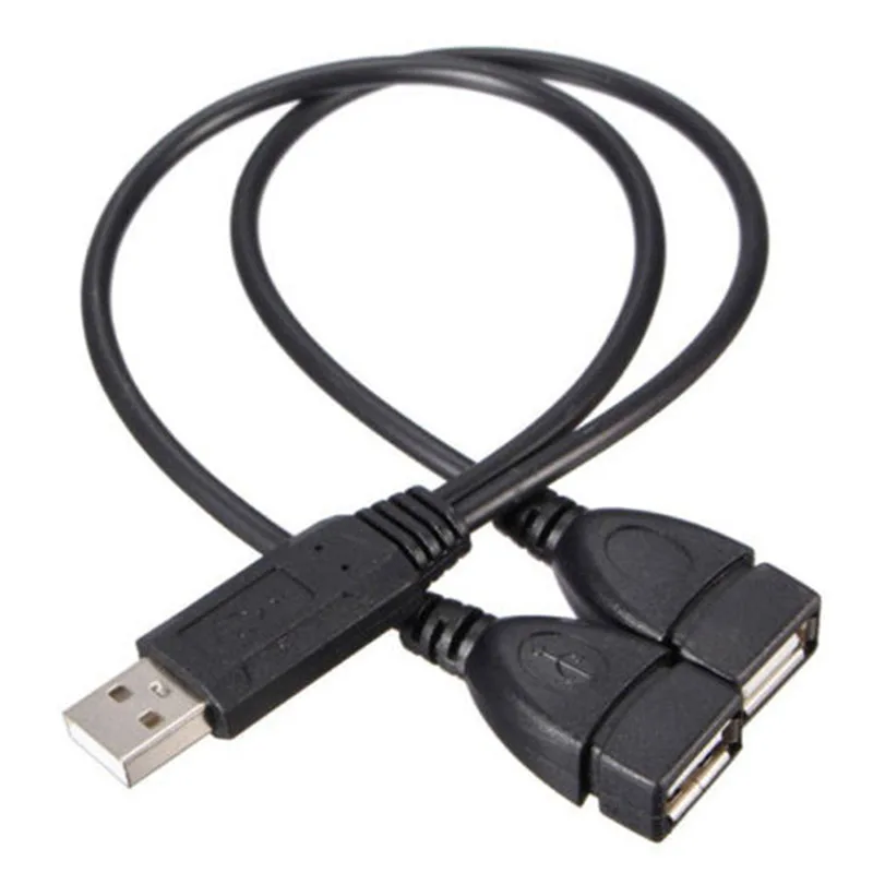 Горячий 30 см Y сплиттер-концентратор шнур питания адаптер кабель USB 2 0 A папа-2