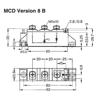 high current rectifier diode modules MCD56- 08io1B