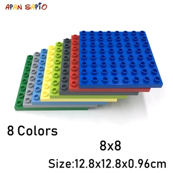 

Big Size DIY Building Blocks 8X8 1PCS 8Colors Educational Building Blocks Brick Toys for Children Compatible with Brands