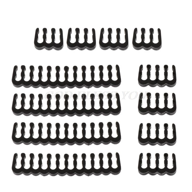 

12Pcs PP Cable Comb /Clamp /Clip /Dresser For 2.5-3.0 mm Cables Black 6/8/24 Pin Computer Cable Comb