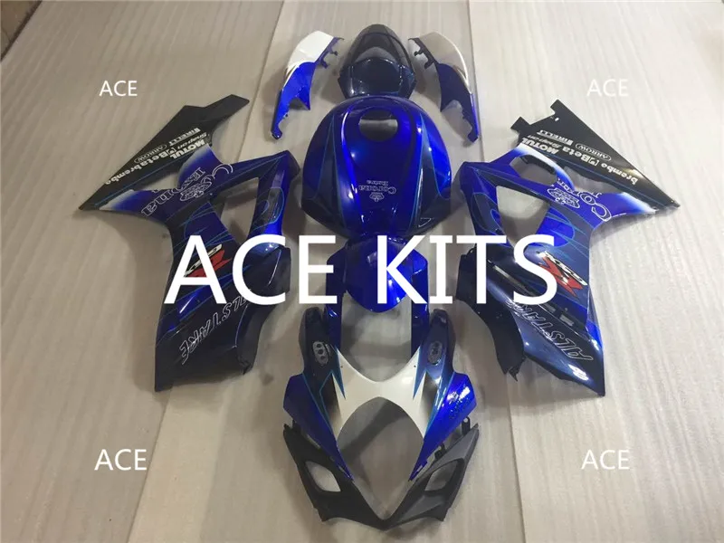 ACE комплекты для Suzuki GSXR1000 K7 2007 2008 впрыска ABS Пластик мотоцикл обтекатель GSXR1000 K7 07 08 черный R9