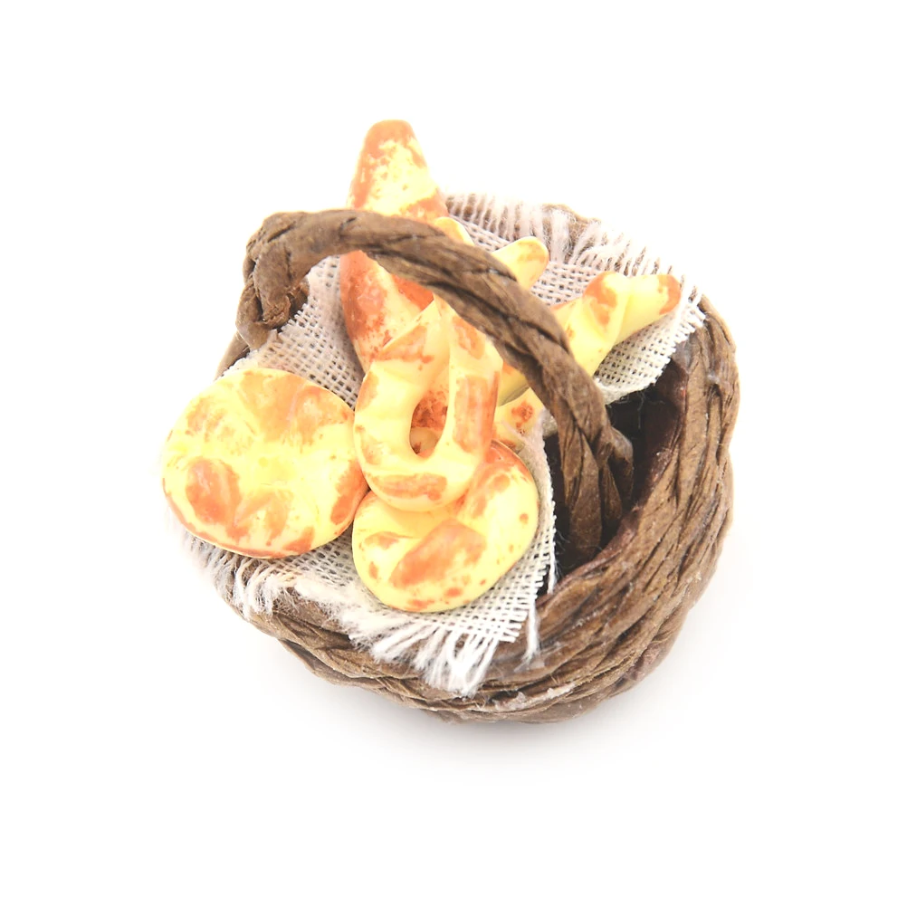

Cute 1:12 Mini Food Milk Bread Basket Miniatures For Doll House Ornaments Craft Figurines Photography Props Toy Kids Gift