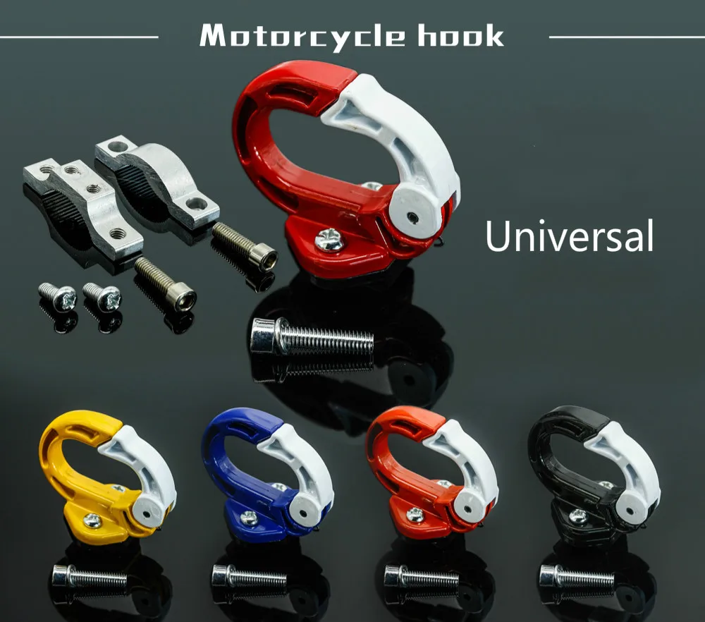 

Motorcycle Parts High Quality Universal Motorcycle Scooter E-Bike Metal Hook Helmet Luggage Storage Hook + Pipe Clamp Bracket