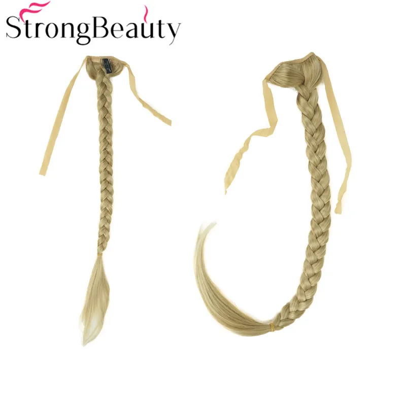 StrongBeauty, длинный рыбий хвост, коса, конский хвост, наращивание, Синтетическая лента, шиньон, 16 цветов