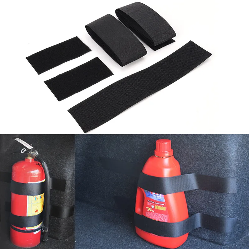 

4Pcs Car fire extinguisher Bind Belt Stickers Storage Organizer Fire Equipment Durable