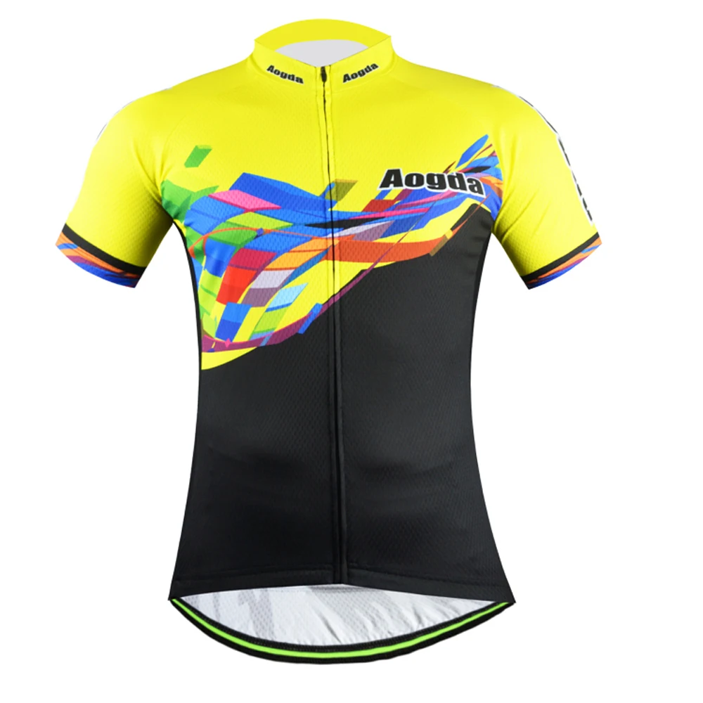 Aogda Mens Cycling Jersey Short Sleeve Bicycle Shirt Summer Bike