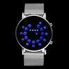 LED Fashion Cool Digital Watch Men Watches Luxury Mesh Binary Watches Male Digital Hour Clock Montre Homme Masculino Relojes 1