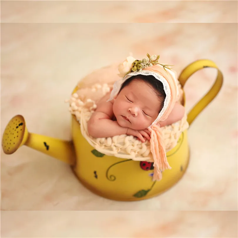 Vintage Newborn Flower Bonnet Baby Girl Floral  Hat Photography Props Newborn Flower Hat Photo Prop 4