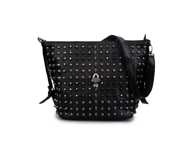 Fashion Women Skull Messenger Bag Shoulder Rivet Mini Flap Cross Body PU Leather Luxury Designer Famous Brand Women Handbags (10)