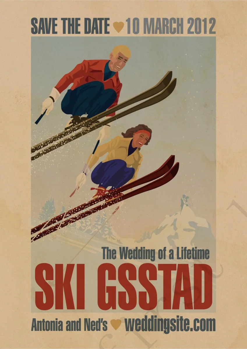 Катание на лыжах путешествия Les Alpes Лыжная реклама/катание на лыжах в норвежском лыжах/вербир кабель/исландский катание на лыжах Ретро винтажная крафт-бумага постер искусство - Цвет: 26