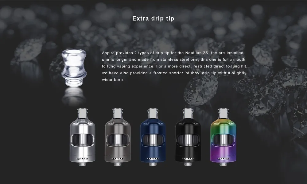 Aspire Nautilus 2S танк электронная сигарета MTL Vape распылитель использовать 0,4/1,8 Ом Nautilus BVC катушки 510 испаритель