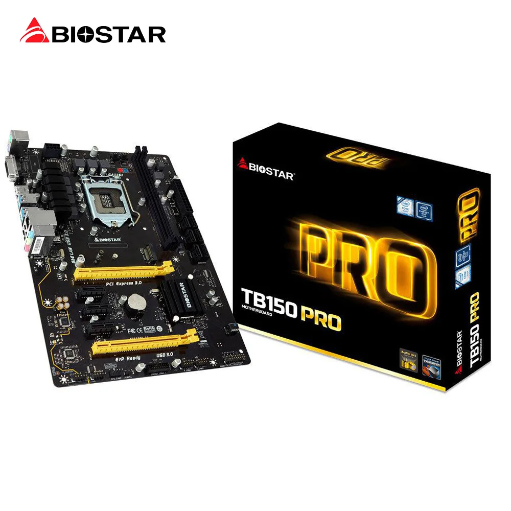 BIOSTAR TB150 PRO 1151 Desktop Computer Motherboard Support 2 DIMM DDR4 2133 1866 up to 32G Maximum Capacity B150 Core i7 i5 i3 biostar new h110mlc desktop motherboard for intel core i5 i7 7700k 6700 cpu lga 1151 micro atx ddr4 2133 1866 computer mainboard