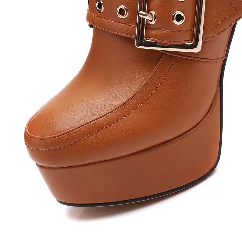 EGONERY/модная офисная обувь на платформе с боковой молнией и пряжкой в сдержанном стиле удобные женские туфли-лодочки в этническом стиле на нескользящей подошве