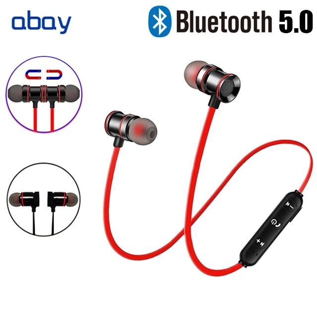 

abay Wireless Bluetooth Earphone Headphones Ear Hook Sports Headset Bluetooth Earphones For Phone Handsfree Headphone Earbuds