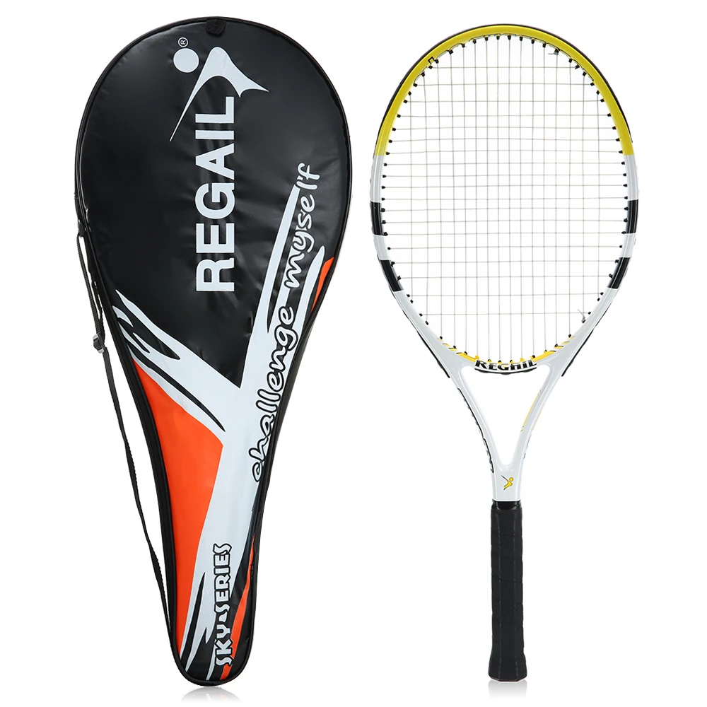 Download REGAIL Carbon Tennis Racket Indoor Outdoor Training Tennis Raquete with Cover Bag Tennis String ...