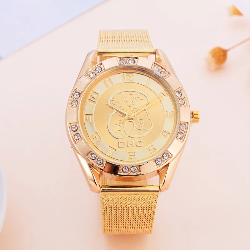 Relogios Femininos Роскошные брендовые DGQ новые модные кварцевые часы с бриллиантами ЖЕНСКИЕ НАРЯДНЫЕ часы из нержавеющей стали подарок для девочек reloj - Цвет: 6
