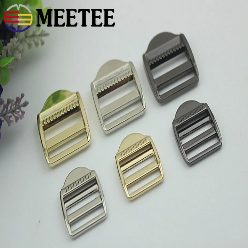 

Meetee 4pcs 20/25MM Alloy Metal Buckle Adjustment Clothing Decoration Luggage Handbag Bag Strap Hardware Belt Accessories AP481