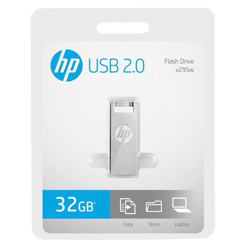 HP USB Flash 16 ГБ 32 ГБ 64 ГБ Pendrive v295w Симпатичные Memory Stick Plus otg типа C DJ DIY Пользовательский диск на ключ Металл Cle USB 64 ГБ