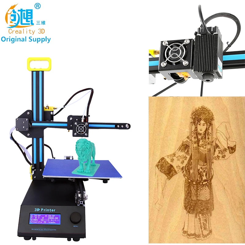 Cheap CREALITY 3D Printer CR-8 2 in1 Support laser engraving 3D Printer DIY Kit Full Metal Easy Assemble With 200g Filament Gift