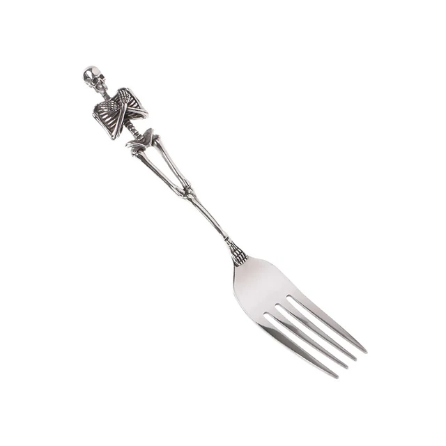 Stainless Steel Cutlery set Halloween Dinnerware Skeleton Fork