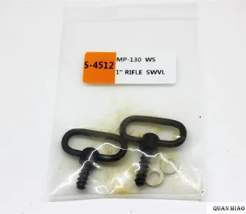 

Rifle Gun Sling Mounting Set Steel 1" Swivels & Screw Stud Base Black S-4512