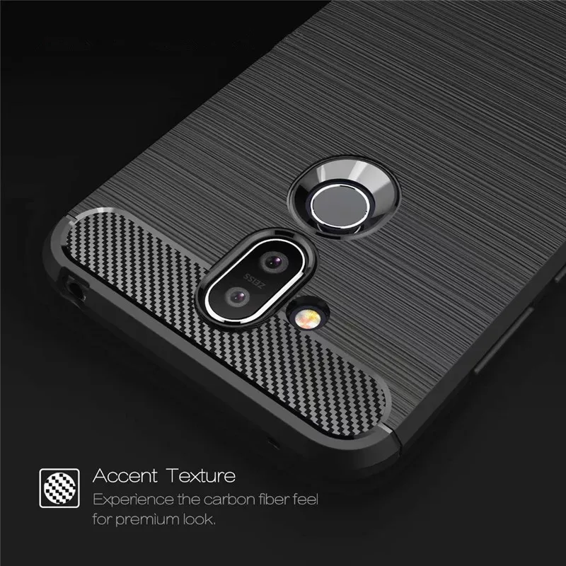 Чехол из углеродного волокна для Nokia 7 1 Plus X7 8 Sirocco 3 2 TPU силиконовый Ультратонкий