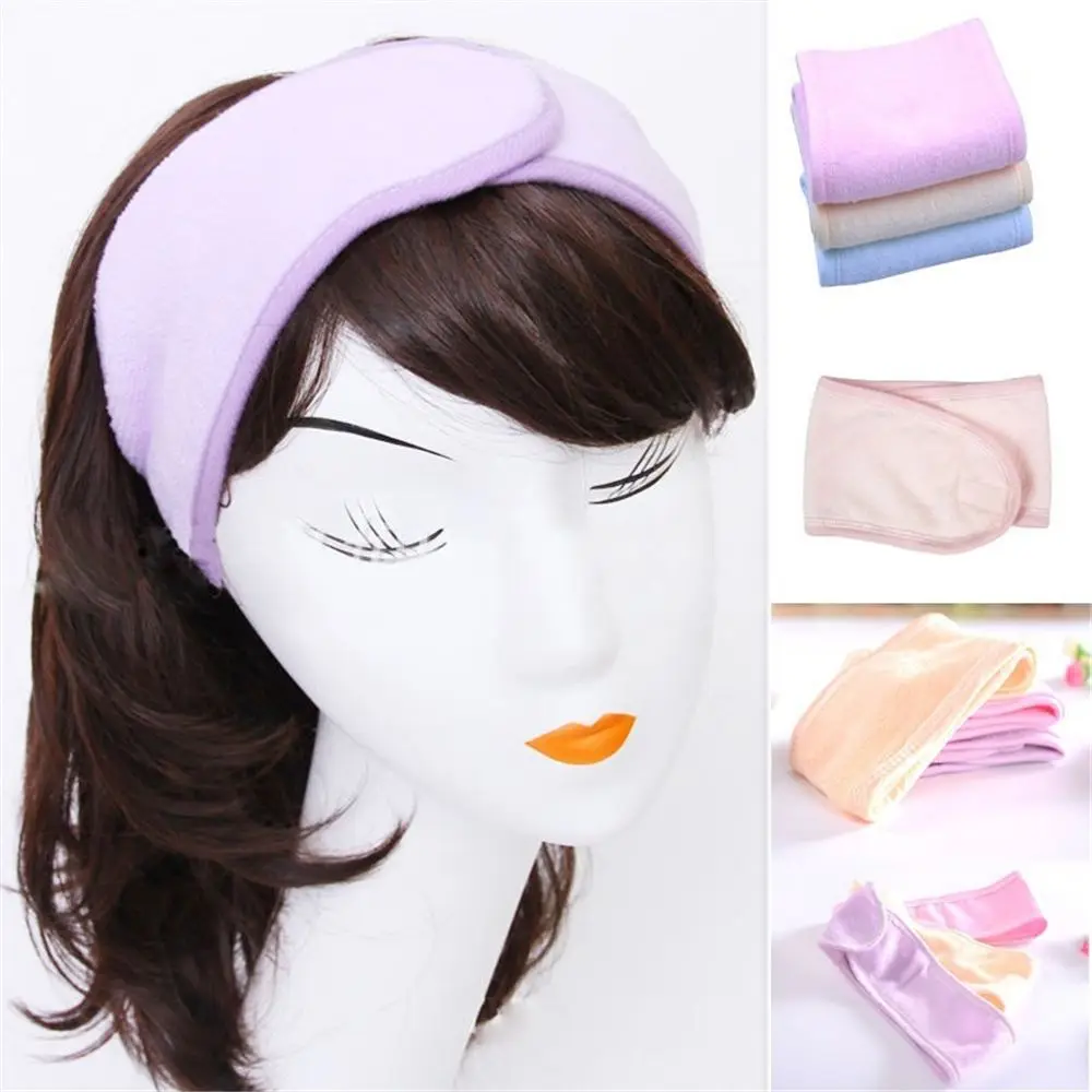 

2019 New Pink Spa Bath Shower Make Up Wash Face Cosmetic Headband Hair Band Accessories