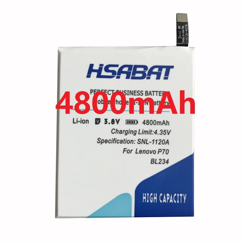 imágenes para Hsabat nueva 4800 mah batería de uso de la batería del teléfono móvil para lenovo p70 bl234 p70t p70-t imágenes para Hsabat nueva 4800 mah batería de uso de la batería del teléfono móvil para lenovo p70 bl234 p70t p70-t
