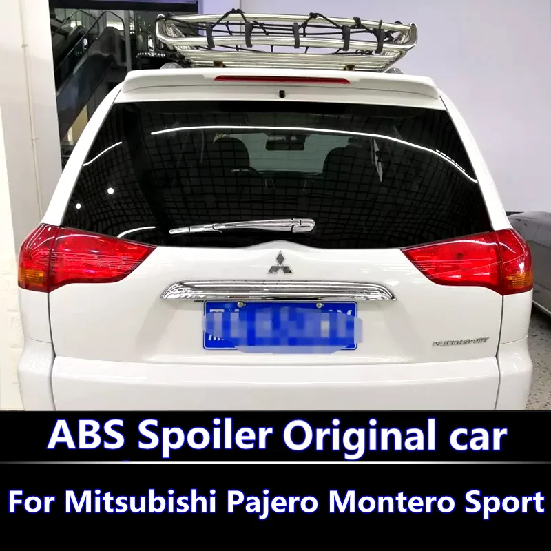

For Pajero Montero Sport With brake light 2010-2016 spoiler high quality ABS Plastic Unpainted Primer Tail Wing Rear Spoiler