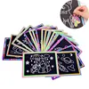10 pcs 13x 9.8cm Scratch Art Paper Magic Painting Paper with Drawing Stick For Kids Toy Colorful Drawing Toys 1