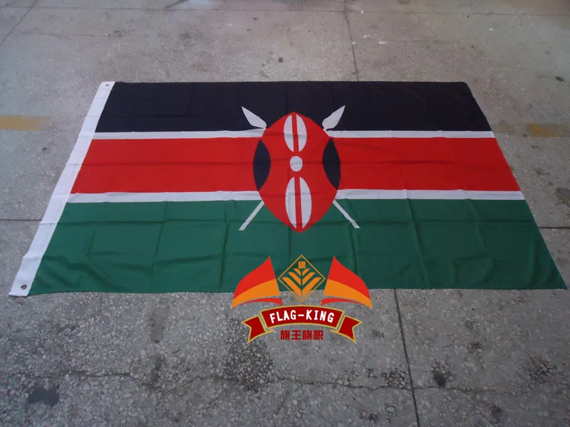 Kenya national flag,100 polyster ,120*180CM,Anti UV,Digital Printing