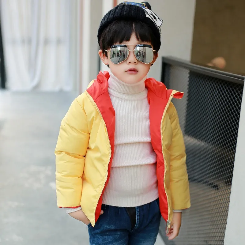 CROAL CHERIE  90-140cm  Double-sided Children's Boys Outerwear Jacket Winter Kids Down Jacket For Girls Tracksuit Windbreaker  (13)