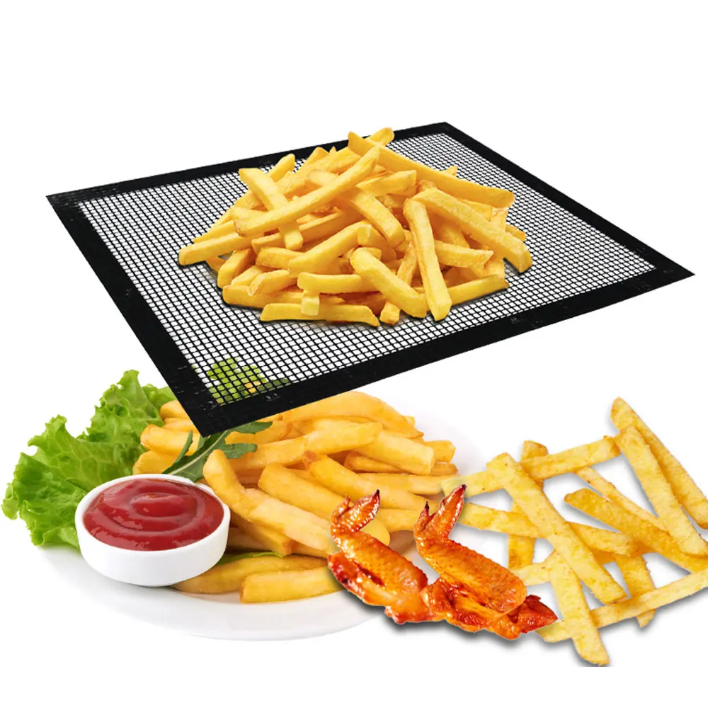 BBQ Grill Mesh Mat Non Stick BBQ Mesh Grill Mats Teflon Grilling Mats
