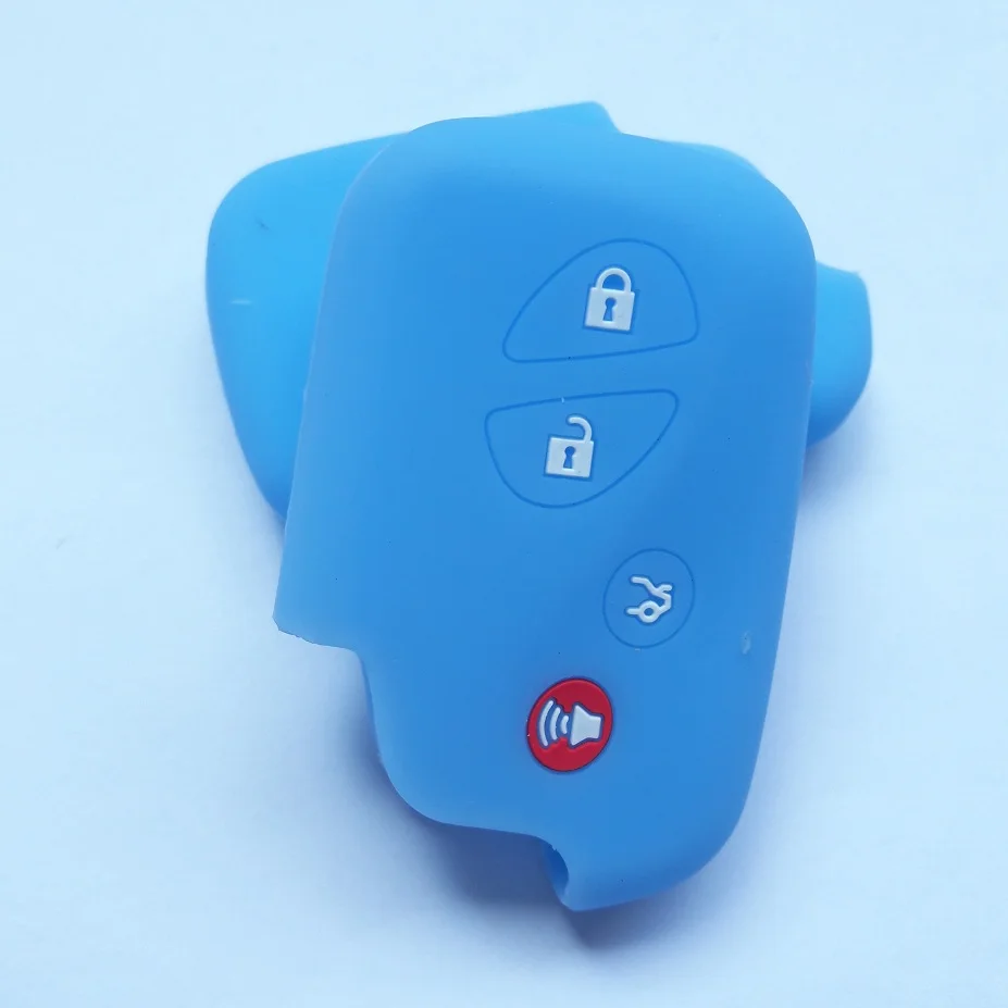 4 кнопки дистанционного ключа чехол силиконовый чехол для LEXUS CT200h ES350 GS350 GS450h GS460 IS IS250 IS350 Автомобильный ключ держатель - Название цвета: Light Blue
