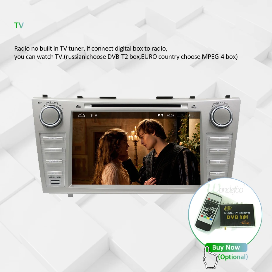 Top DSP IPS Android 9.0 4G 64G AV Output 2 DIN DVD PLAYER For Toyota Camry 2007 2008 2009 2010 GPS Radio Stereo Navigation Screen PC 27