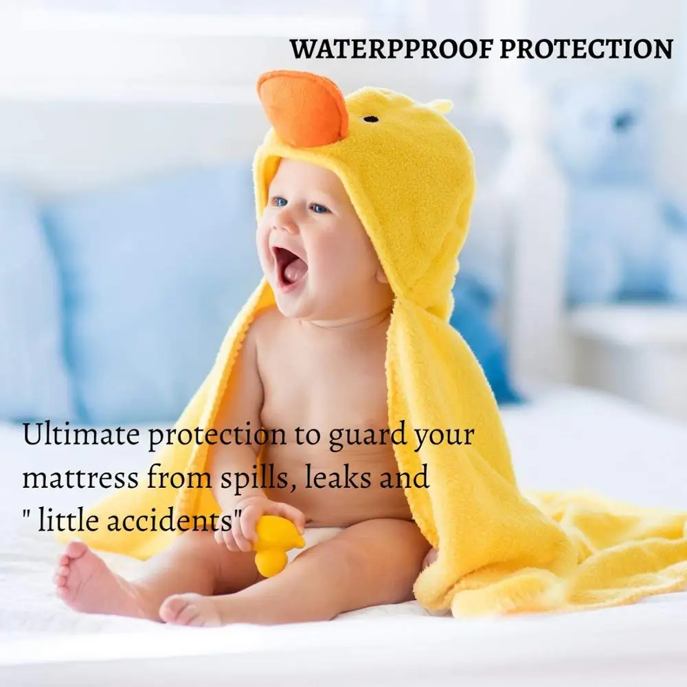  LFH New Terry Cloth Waterproof Bed Sheet For Mattress Pad & Topper With Band Bed Protector Waterpro
