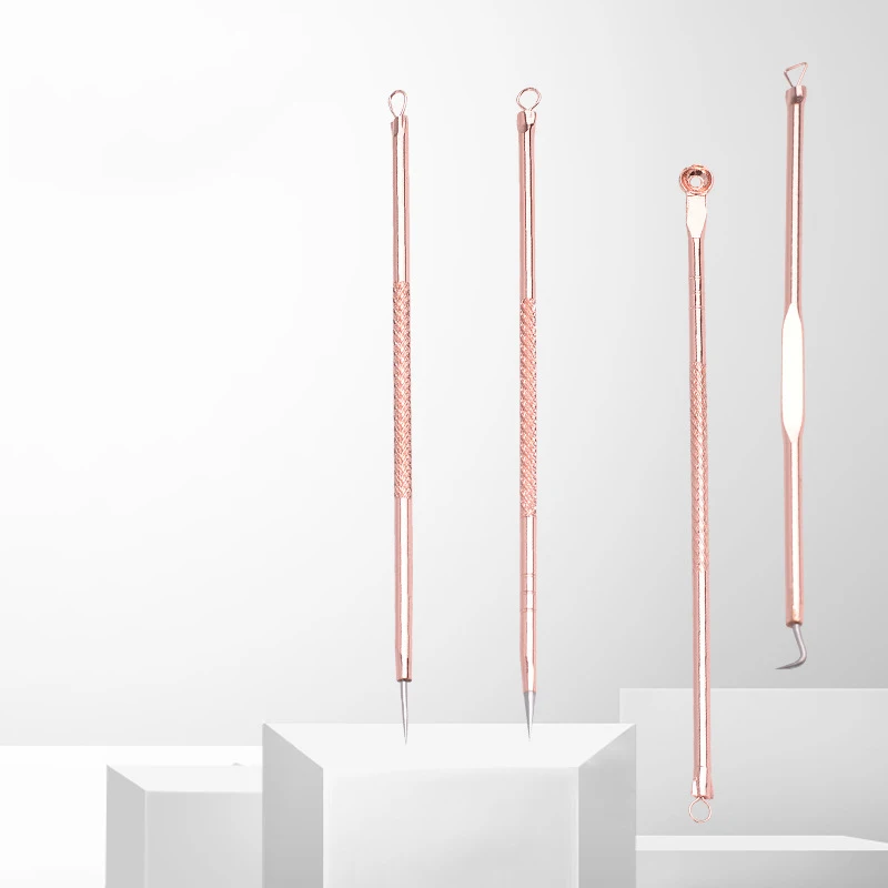 4 Pieces Women Beauty Pimple Blemish Comedone Acne Needle Extractor Remover Tools Deep Cleansing