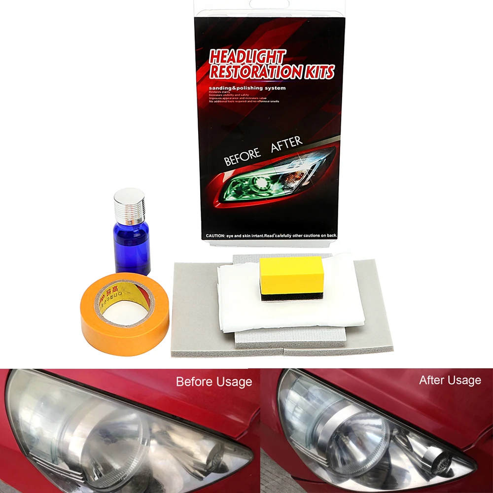 Headlamp Polishing For car head font b lamp b font lense Restorer Clarity Increase Visibility DIY