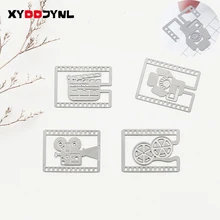 4* мини креативная металлическая Закладка для книги Канцтовары ретро фильм реквизиты, моделирование Escolar Papelaria закладки зажимы школьные принадлежности