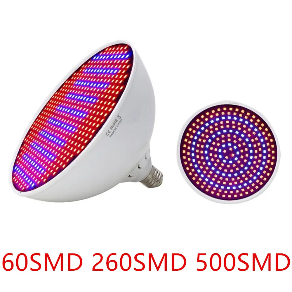 26 Вт 260smd 50 Вт 500smd E27 светодиодный Grow светильник в красном и синем цветах гидропоники крытого класса светодиодный завода светать светильник s светодиодный лампа светодиодный для роста растений