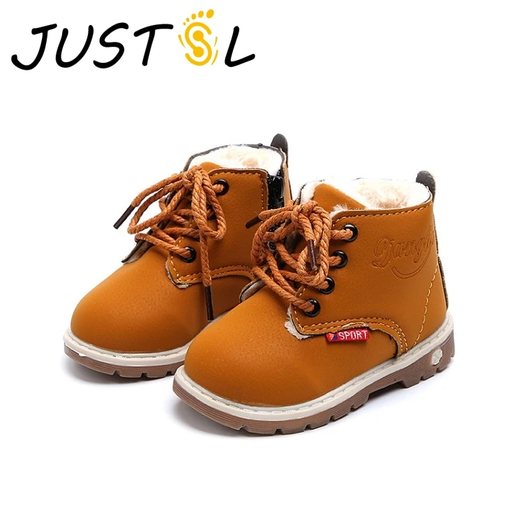 

Winter 2017 new Children's fashion Martin boots new boys girls keep warm non-slip boots kids leisure cotton shoes